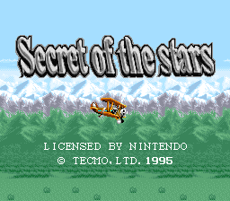 Tecmo Secret of the Stars (USA) (Beta) Title Screen